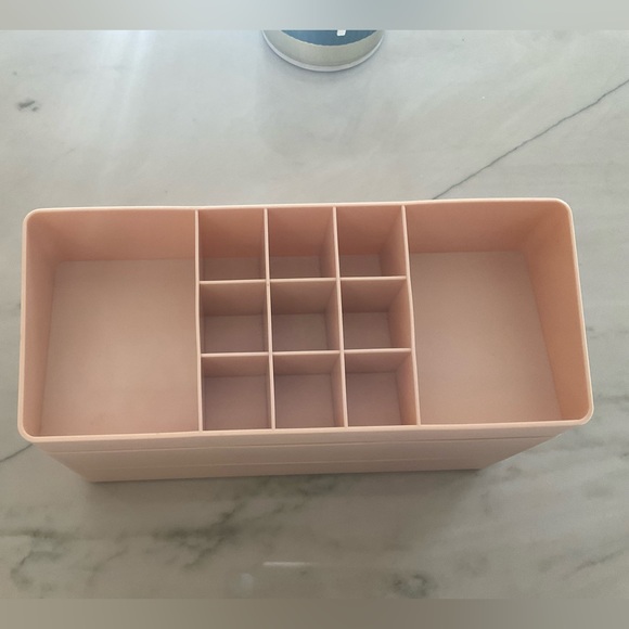 Home Essentials 3 tier stackable Make up organizer Peach - Picture 3 of 11